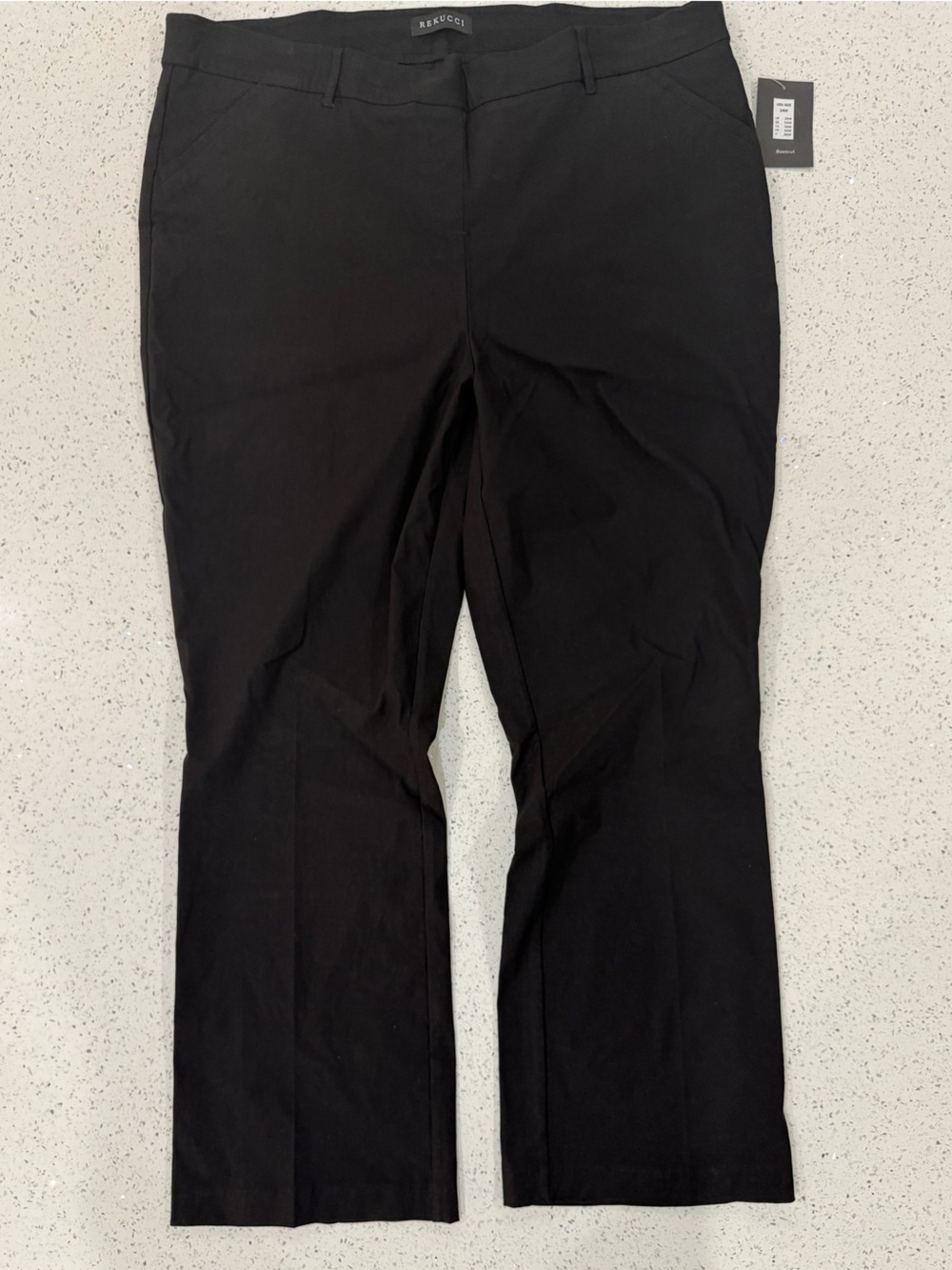 Women’s Black Stretchy Straight-Leg Pants Size 24W